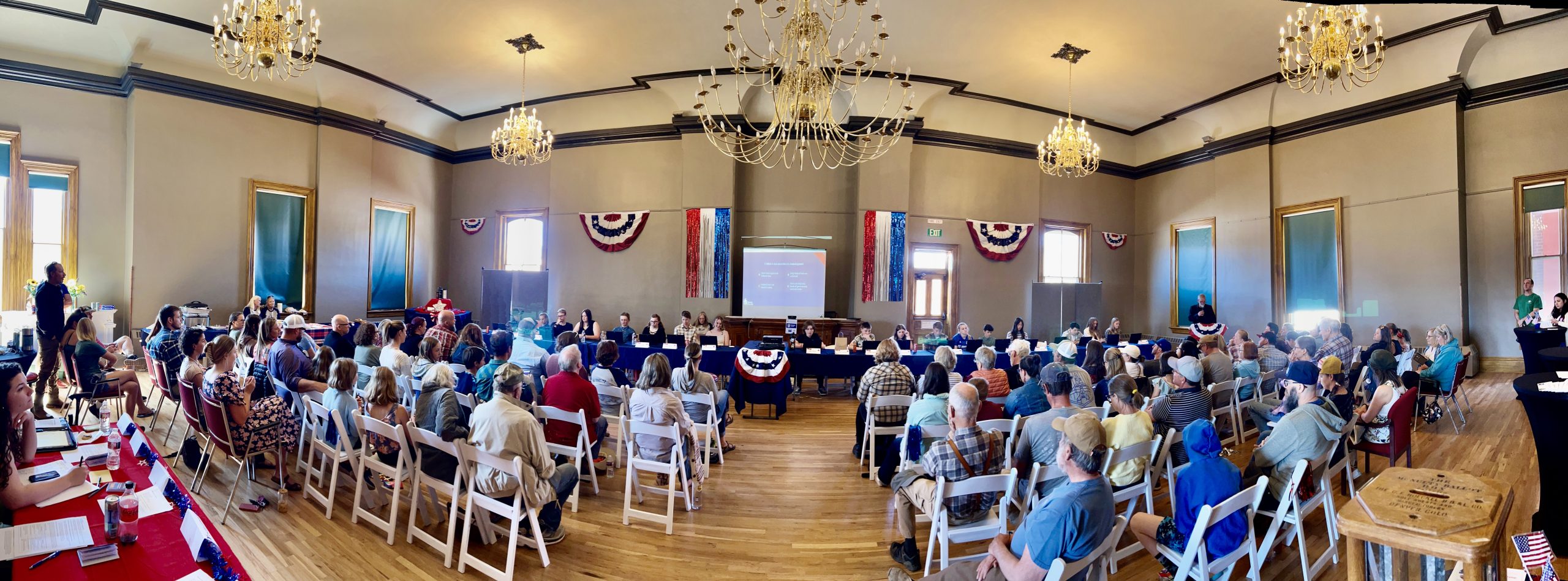 2024 Civics Bee Live Competition at the BV Heritage Museums's historic courthouse. Photo Credit: Mary Ann Tillman.